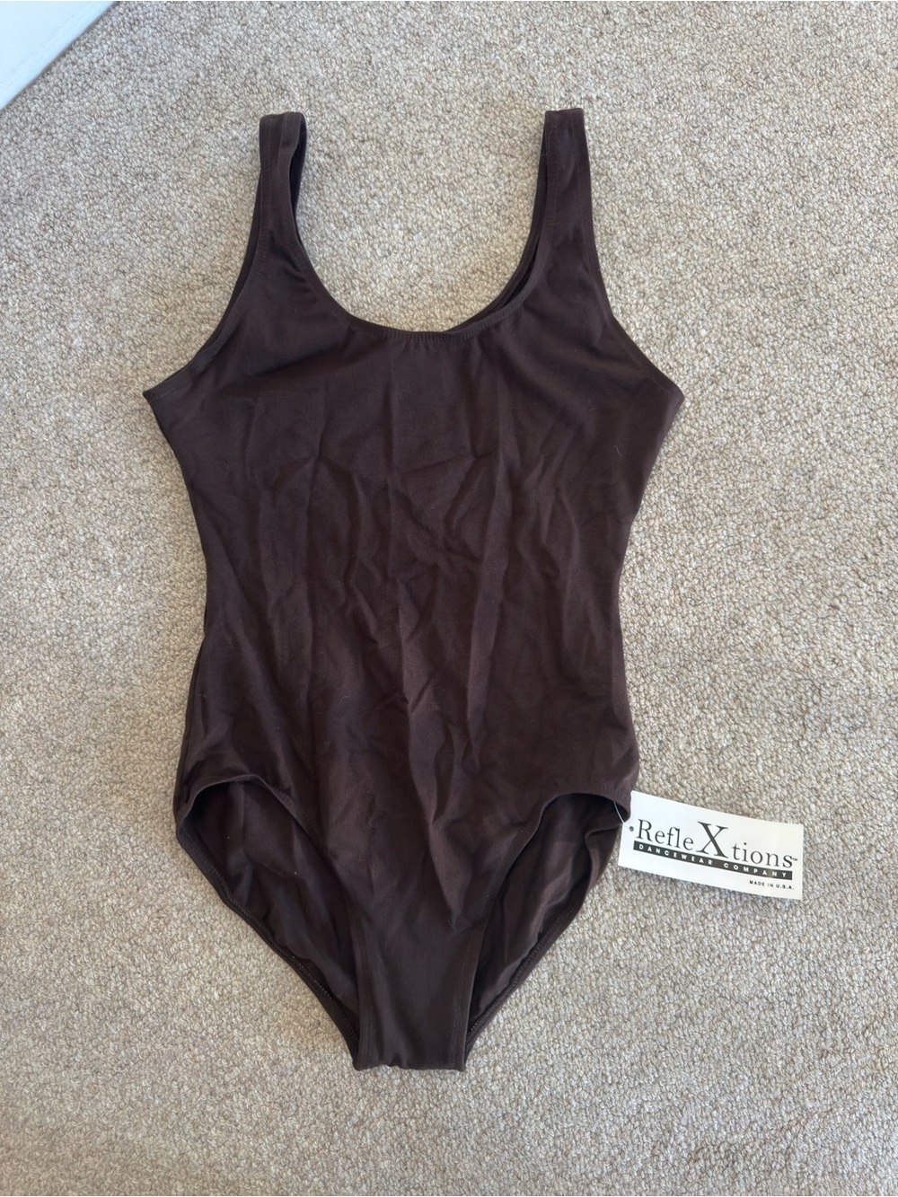 Women’s adult ballet leotard in Dark Brown